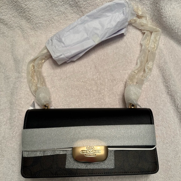 Coach Black and Brown Eliza Crossbody Bag NWT Retail $398 - Picture 6 of 9